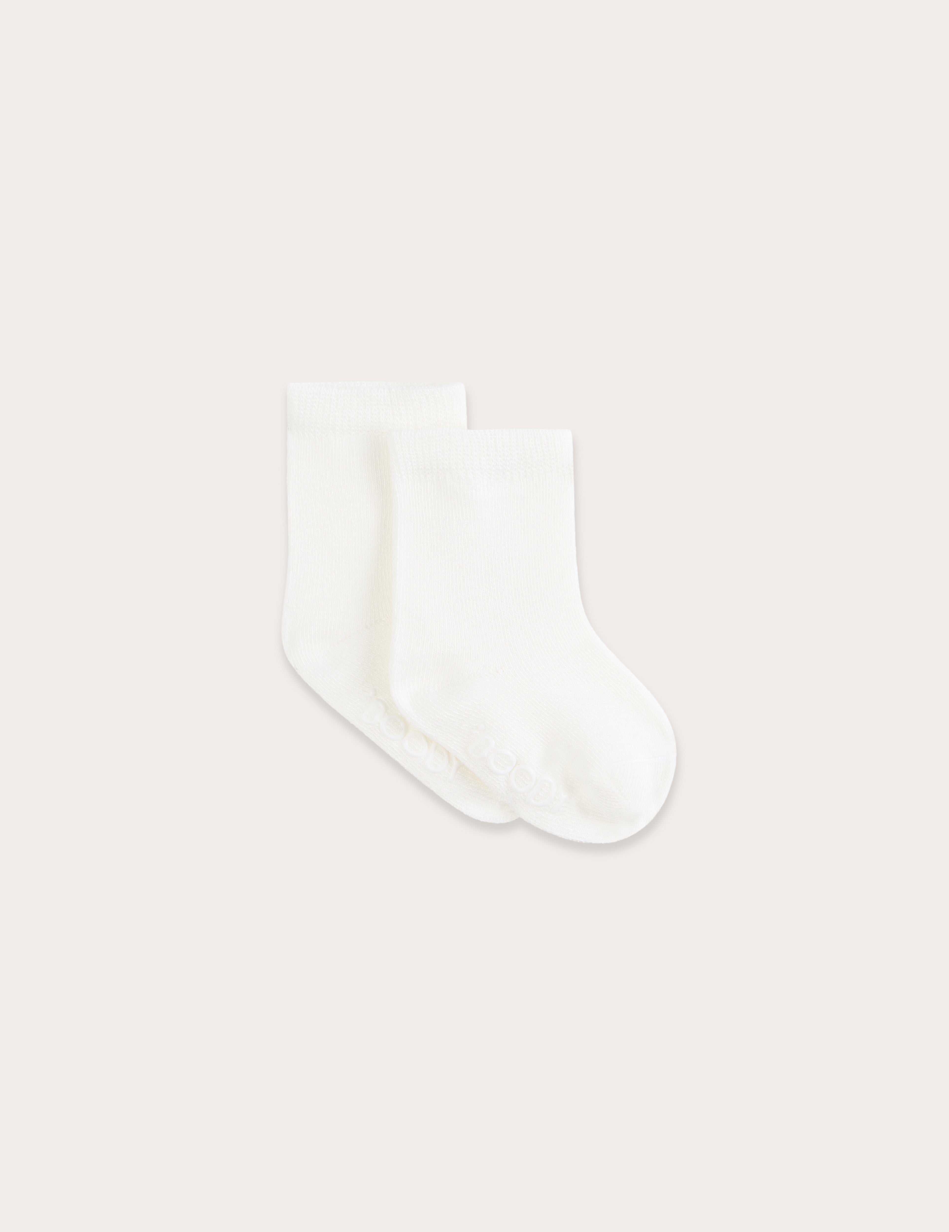 Baby Socks - 3 Pack - Heather Grey / Natural White / Stripe