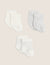 Baby Socks - 3 Pack - Heather Grey / Natural White / Stripe