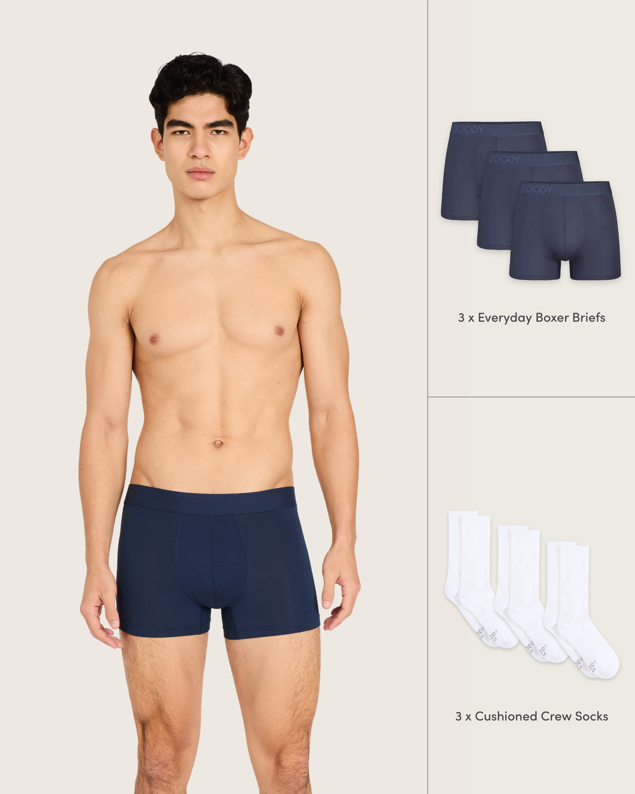 The Everyday Socks & Jocks Pack - Navy/White