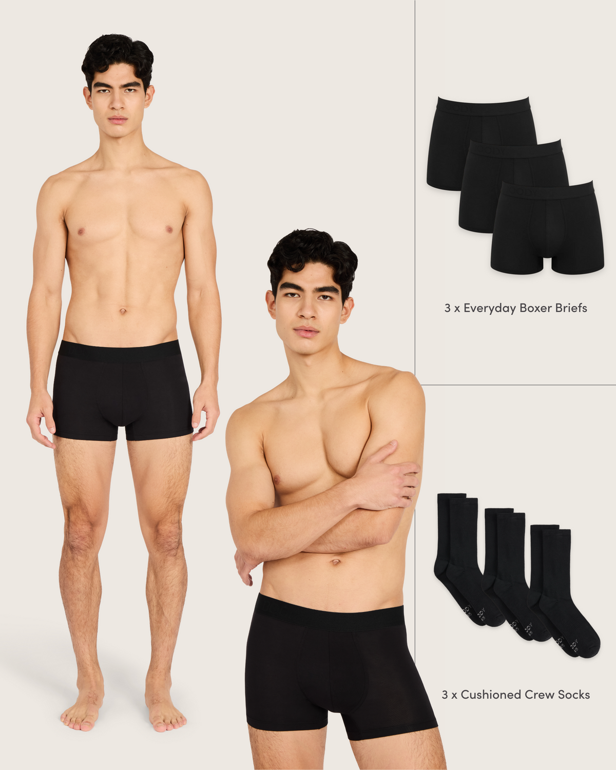 The Everyday Socks & Jocks Pack - Black