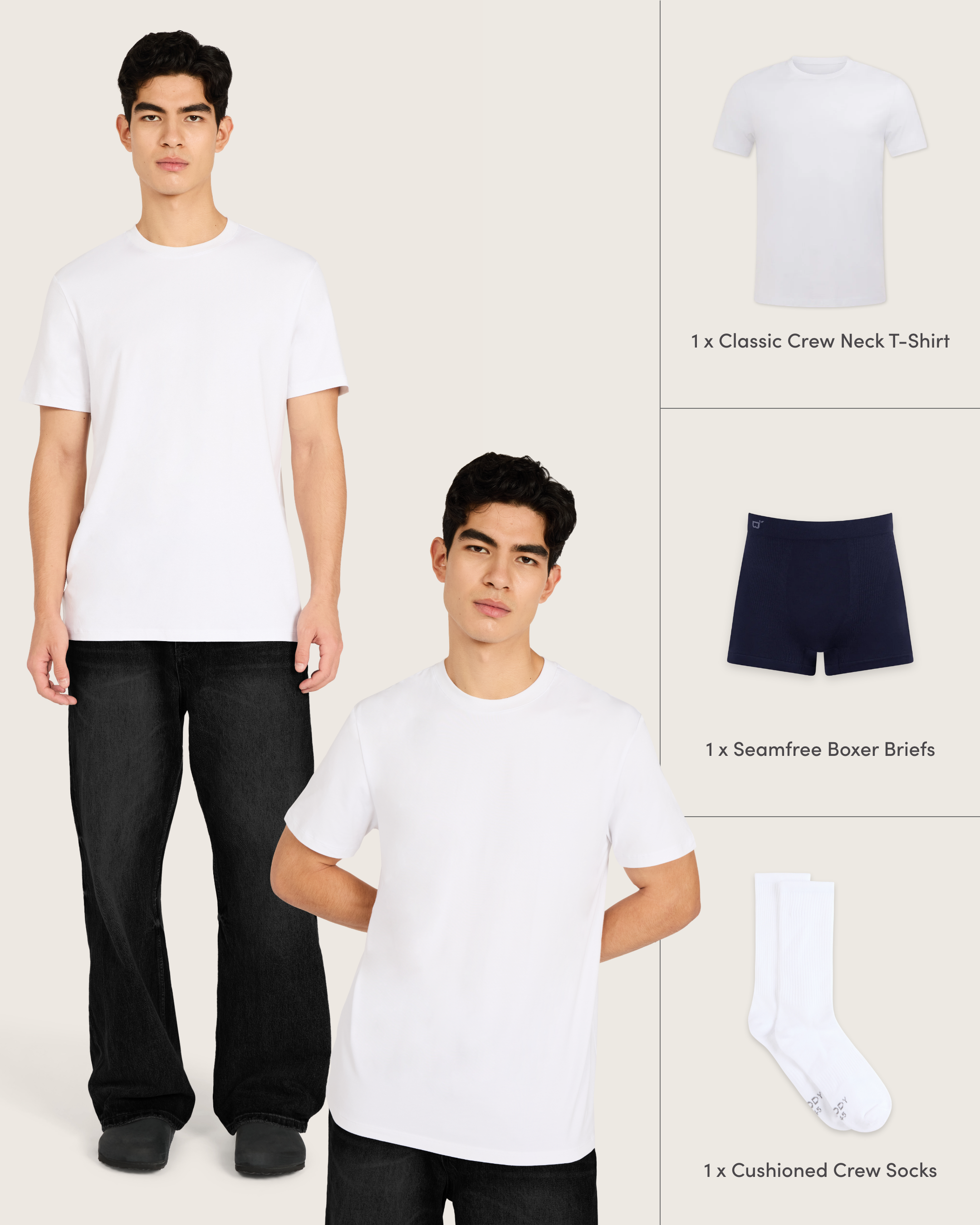 Dad's Smooth Comfort Pack - White/Navy