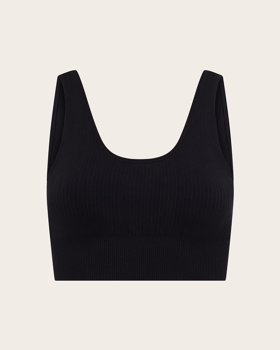 Ribbed Seamfree Crop - Black