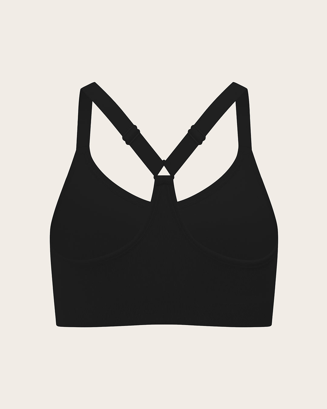 Full Bust Wireless Racerback Bra - Black
