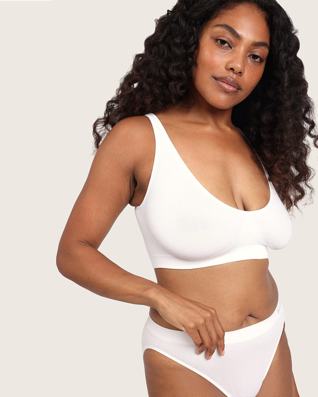 Seamfree Crop Bra - White