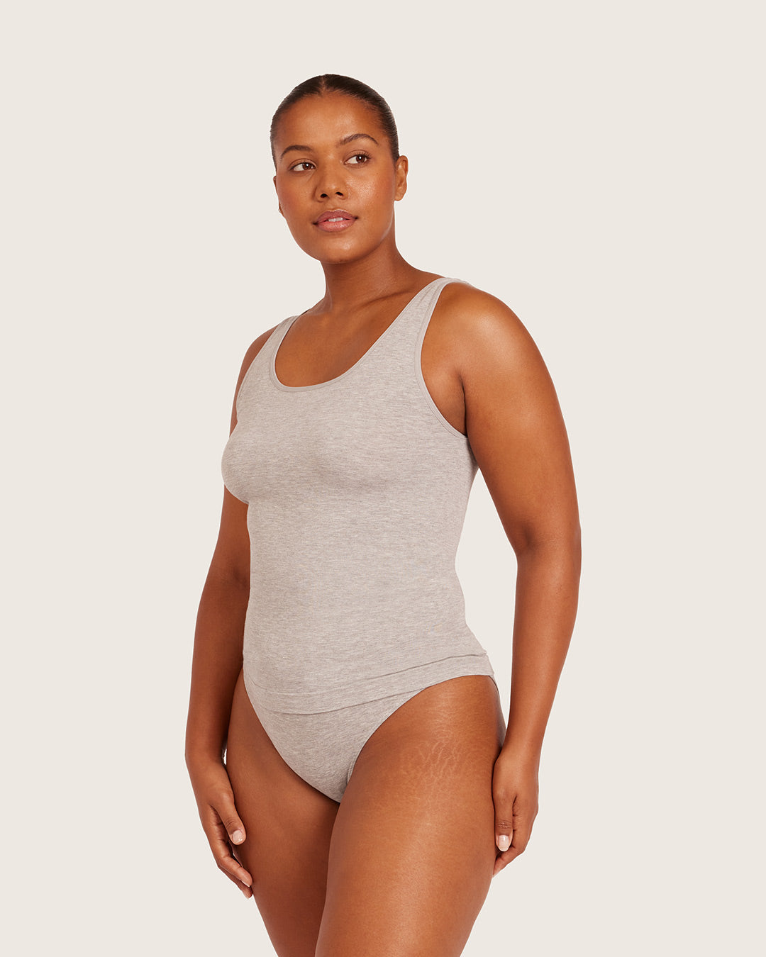 Base Layer Tank Top - Light Grey Marl