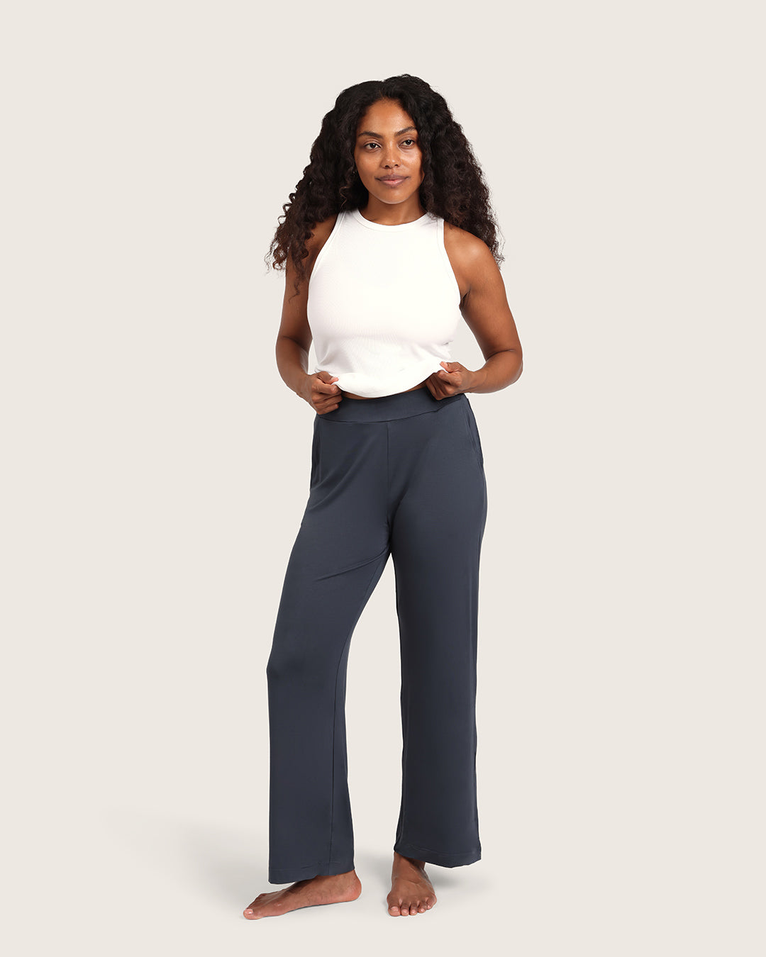 Downtime Wide Leg Lounge Pants - Storm