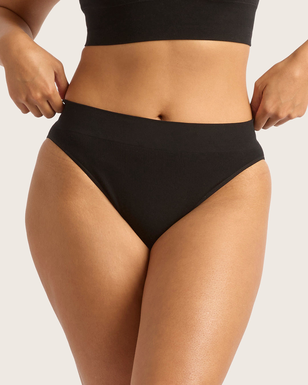 Lyolyte Ribbed High Leg Brief