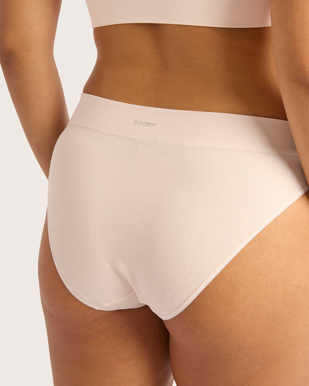 LYOLYTE Ribbed High Leg Briefs - Powder Pink