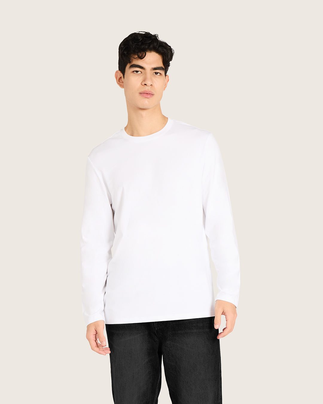 Men's Bamboo Classic Long Sleeve T-Shirt in White – Boody AU