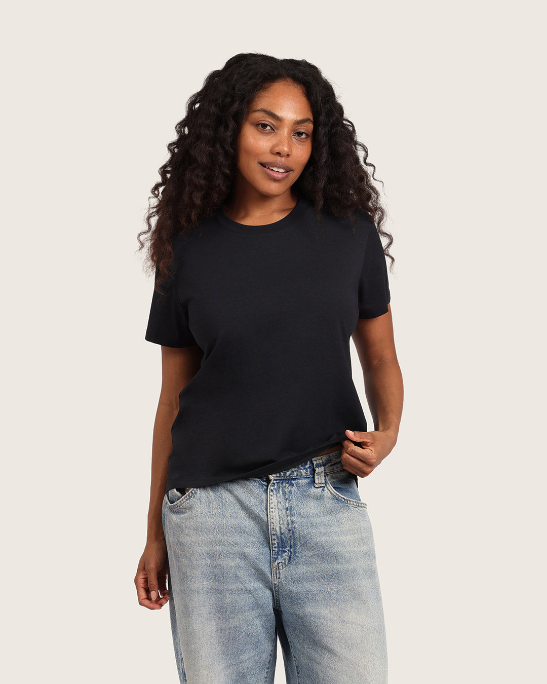 Women's Bamboo Classic Crew Neck T-Shirt in Navy – Boody AU