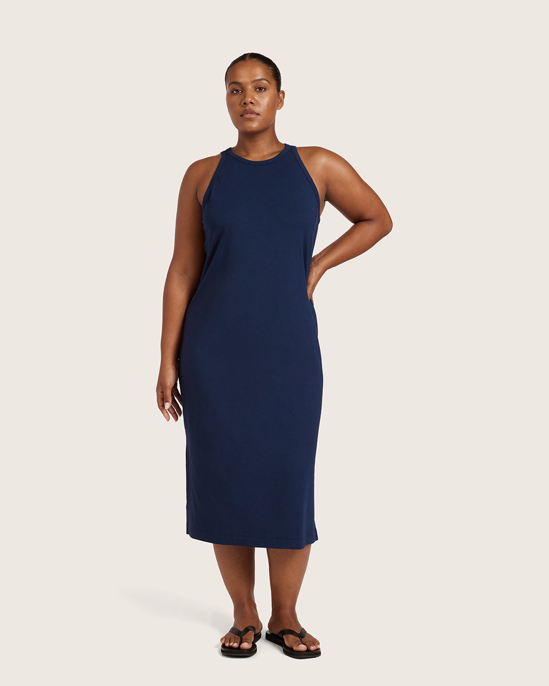 Women's Bamboo Racerback Dress in Navy – Boody AU