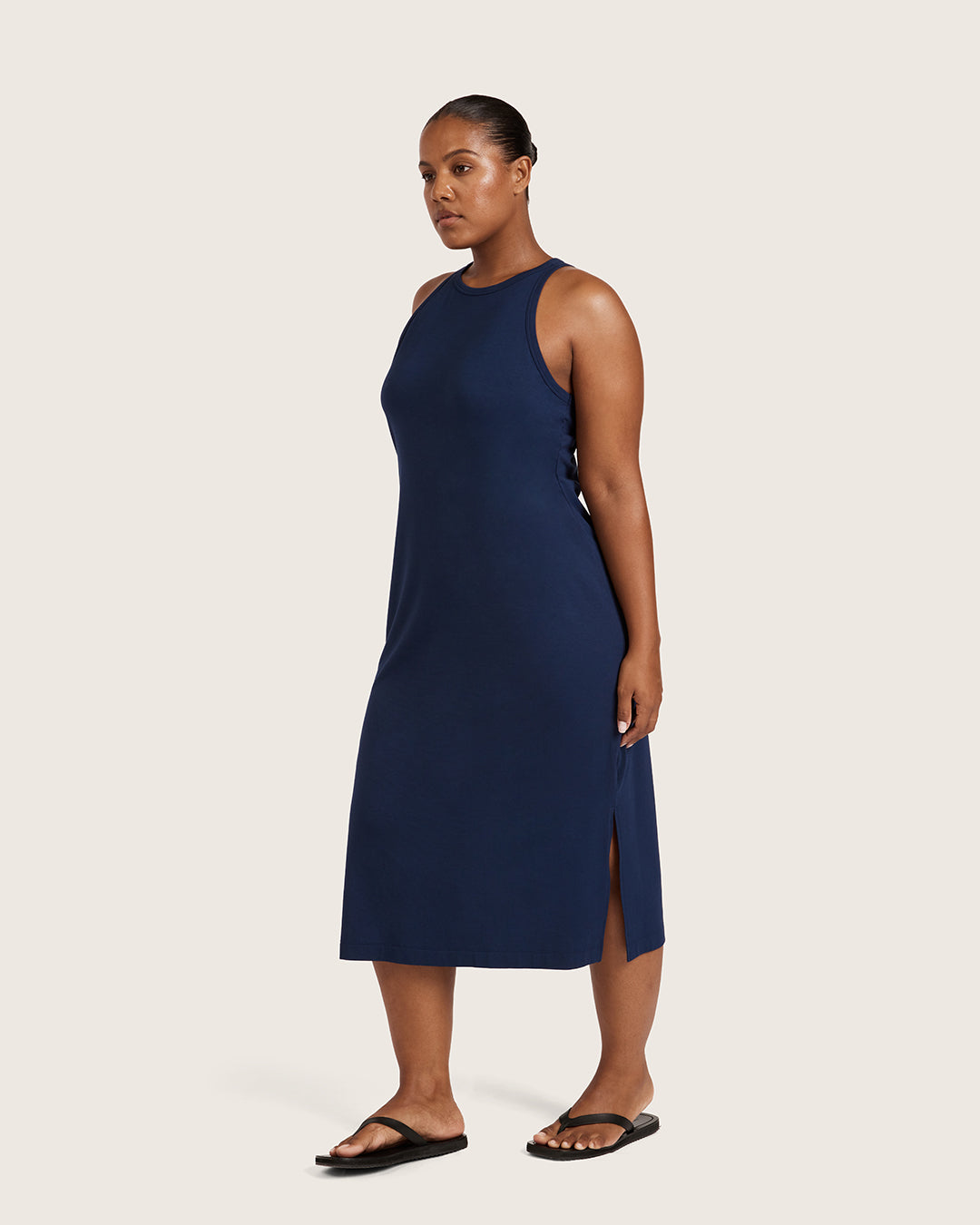 Women's Bamboo Racerback Dress in Navy – Boody AU