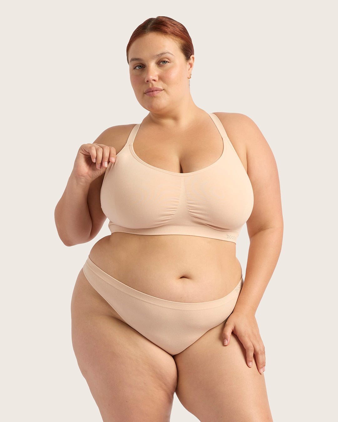 Full Bust Wireless Racerback Bra - Shell
