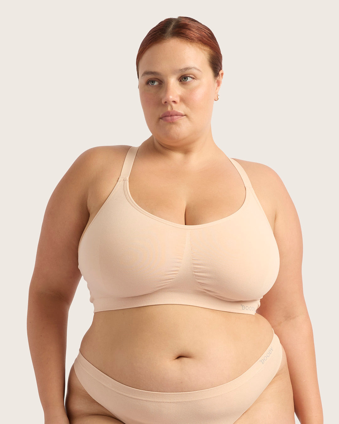 Full Bust Wireless Racerback Bra - Shell