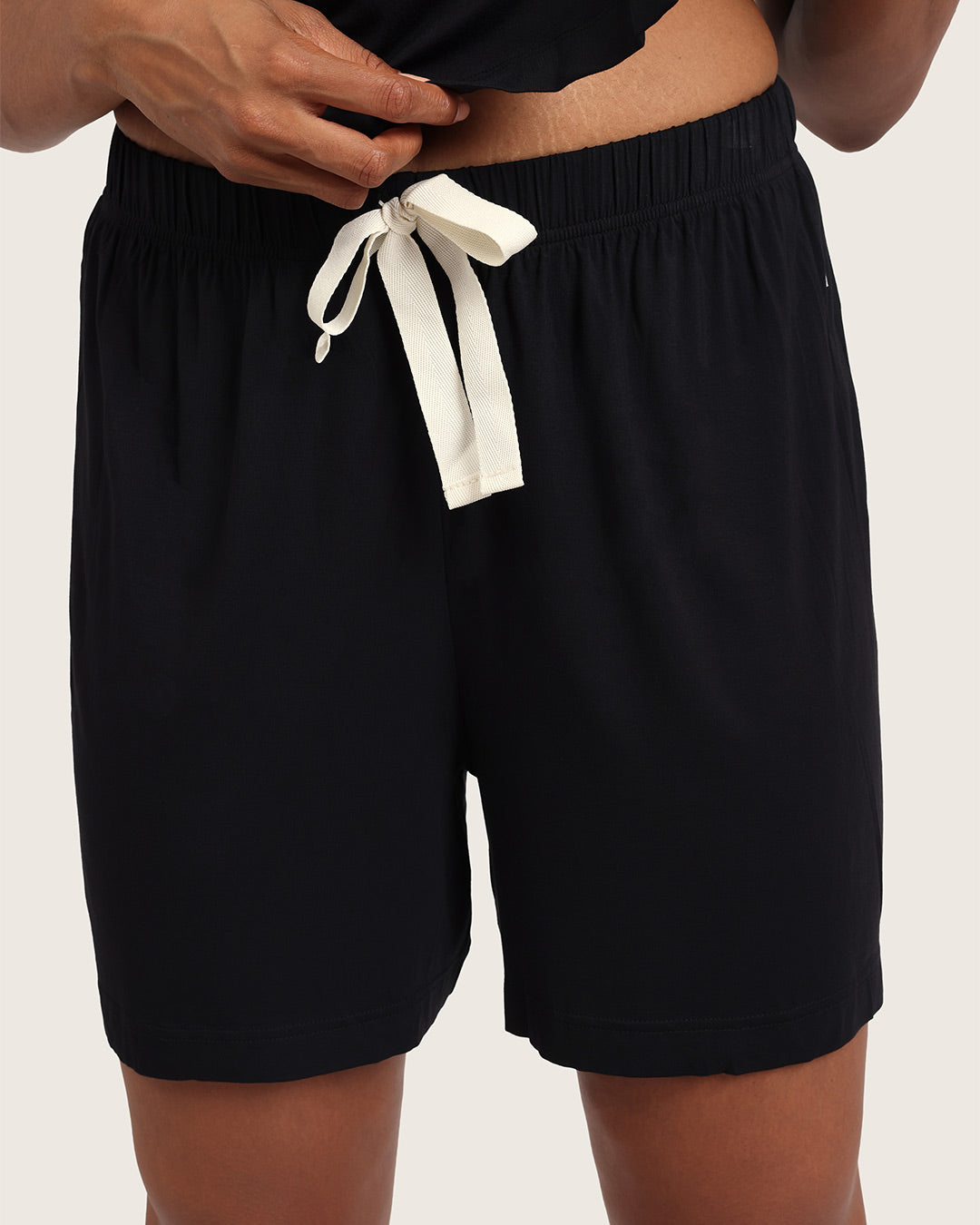 Goodnight Long Sleep Shorts - Black