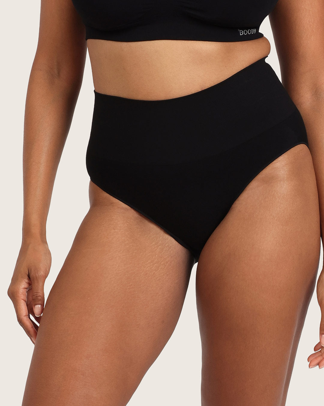 Shaper High Cut Full Briefs - Black