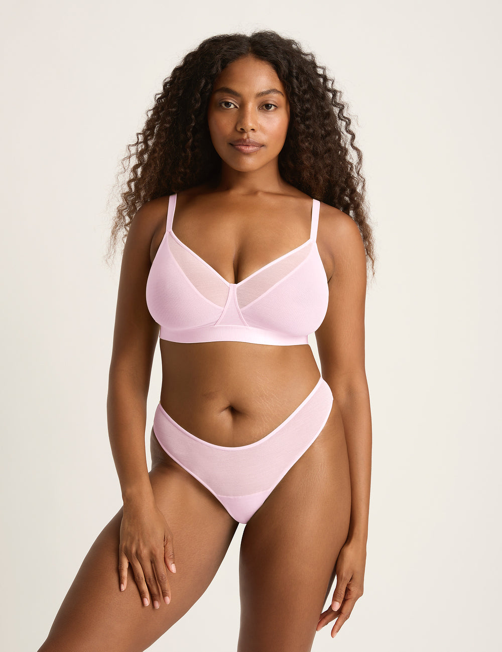 FreeMesh Full Bust Wireless Bra - Pink Sorbet