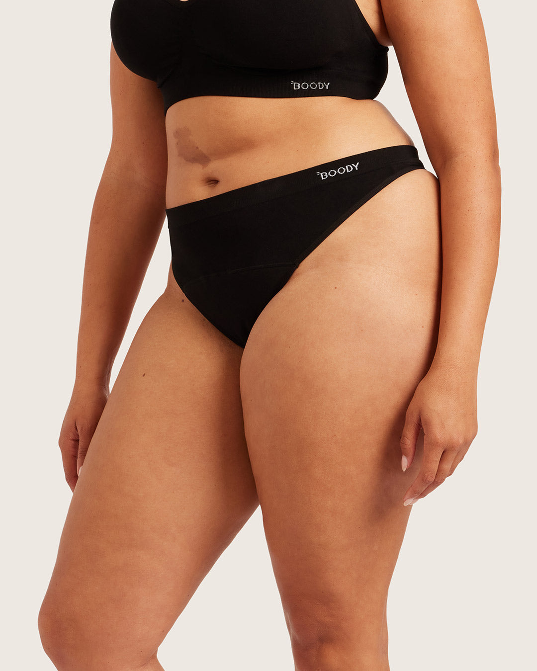 Period & Leak Proof - G-String - Light - Black