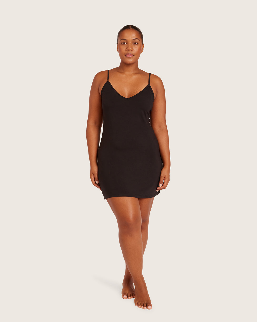 Base Layer V-Neck Slip-Black