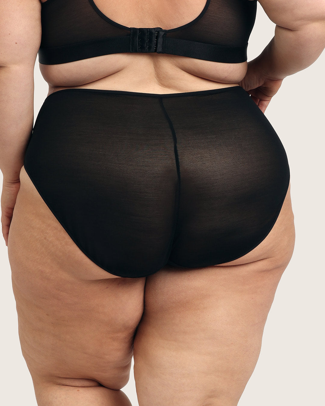 FreeMesh High-Cut Full Briefs - Black