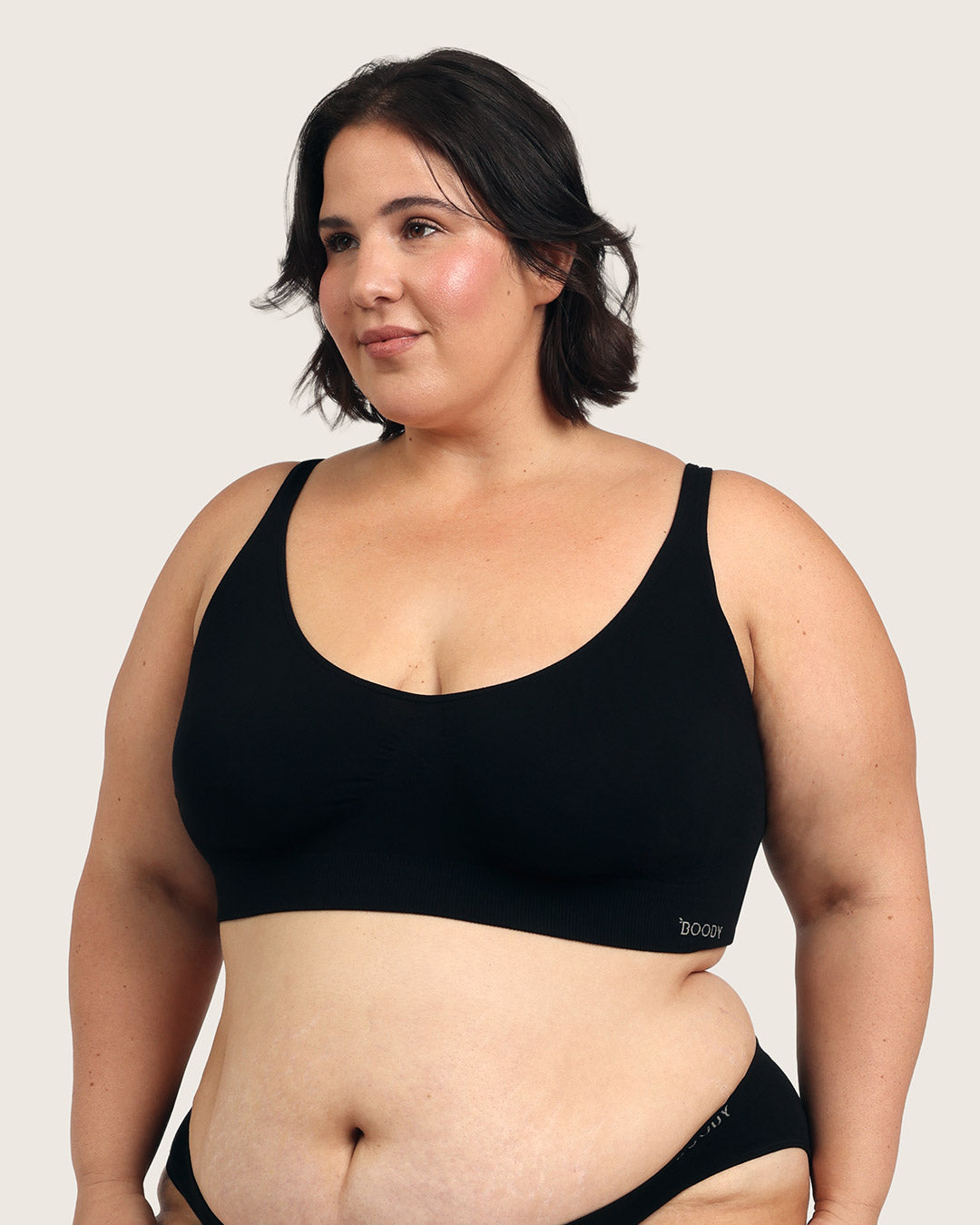 Seamfree Crop Bra - Black