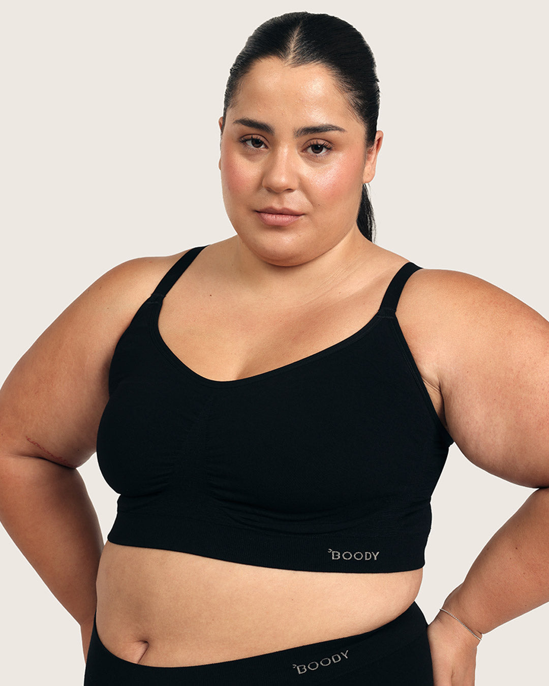 Full Bust Wireless Bra - Black