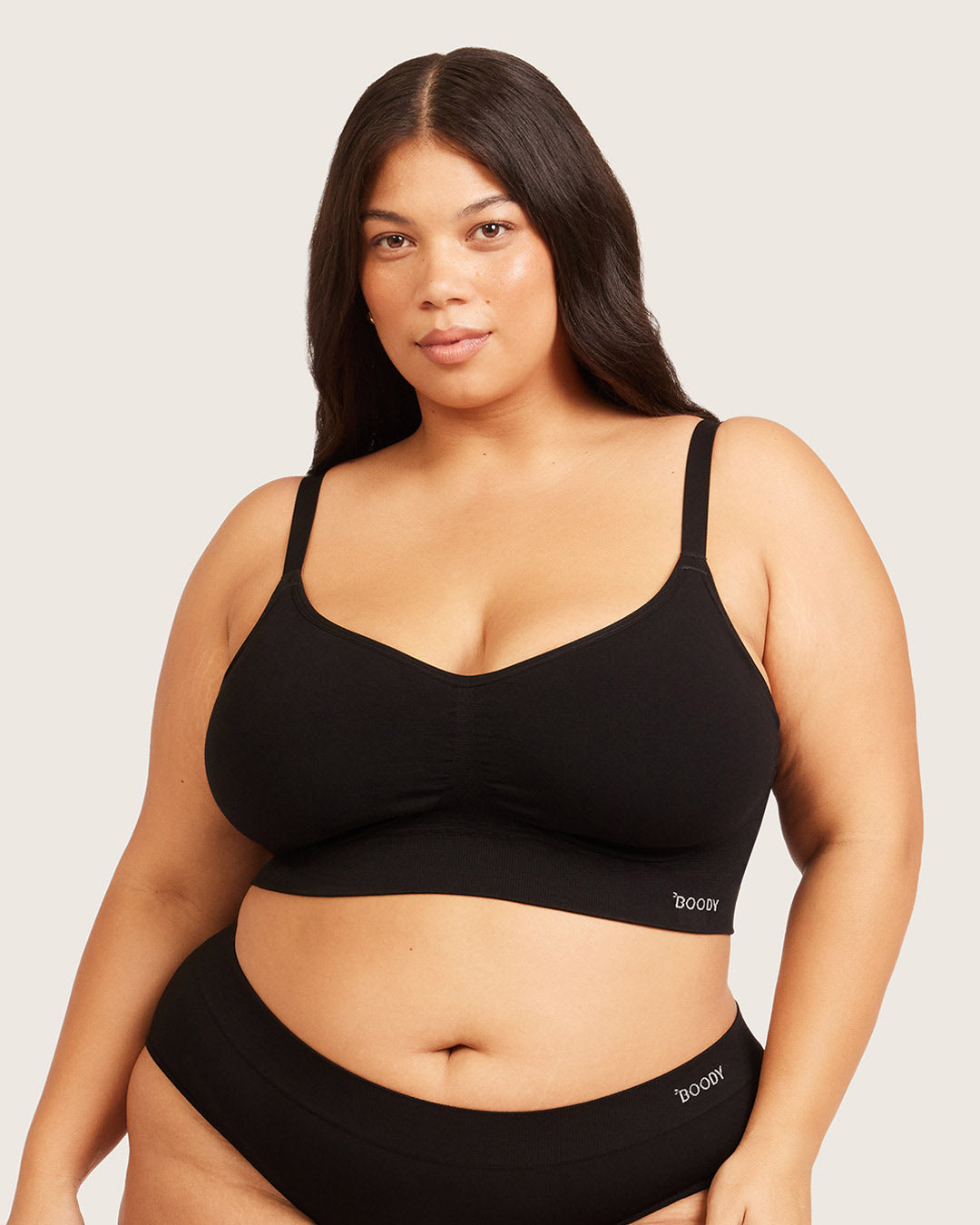 Wireless Full Bust T-Shirt Bra - Black