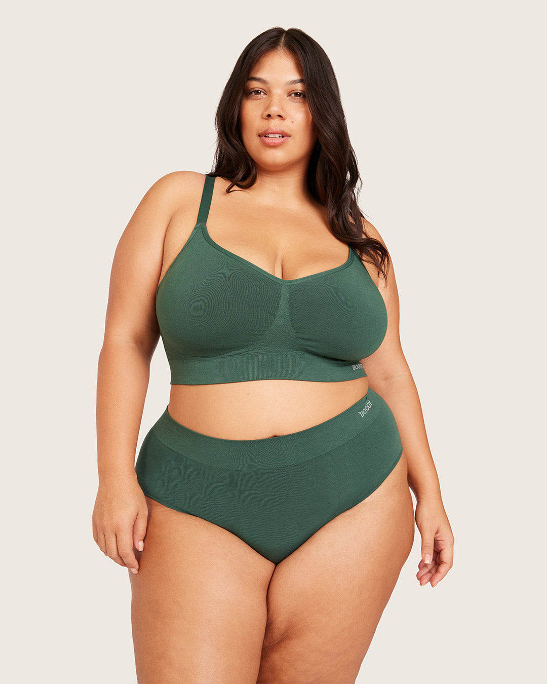 Wireless Full Bust T-Shirt Bra - Emerald Green