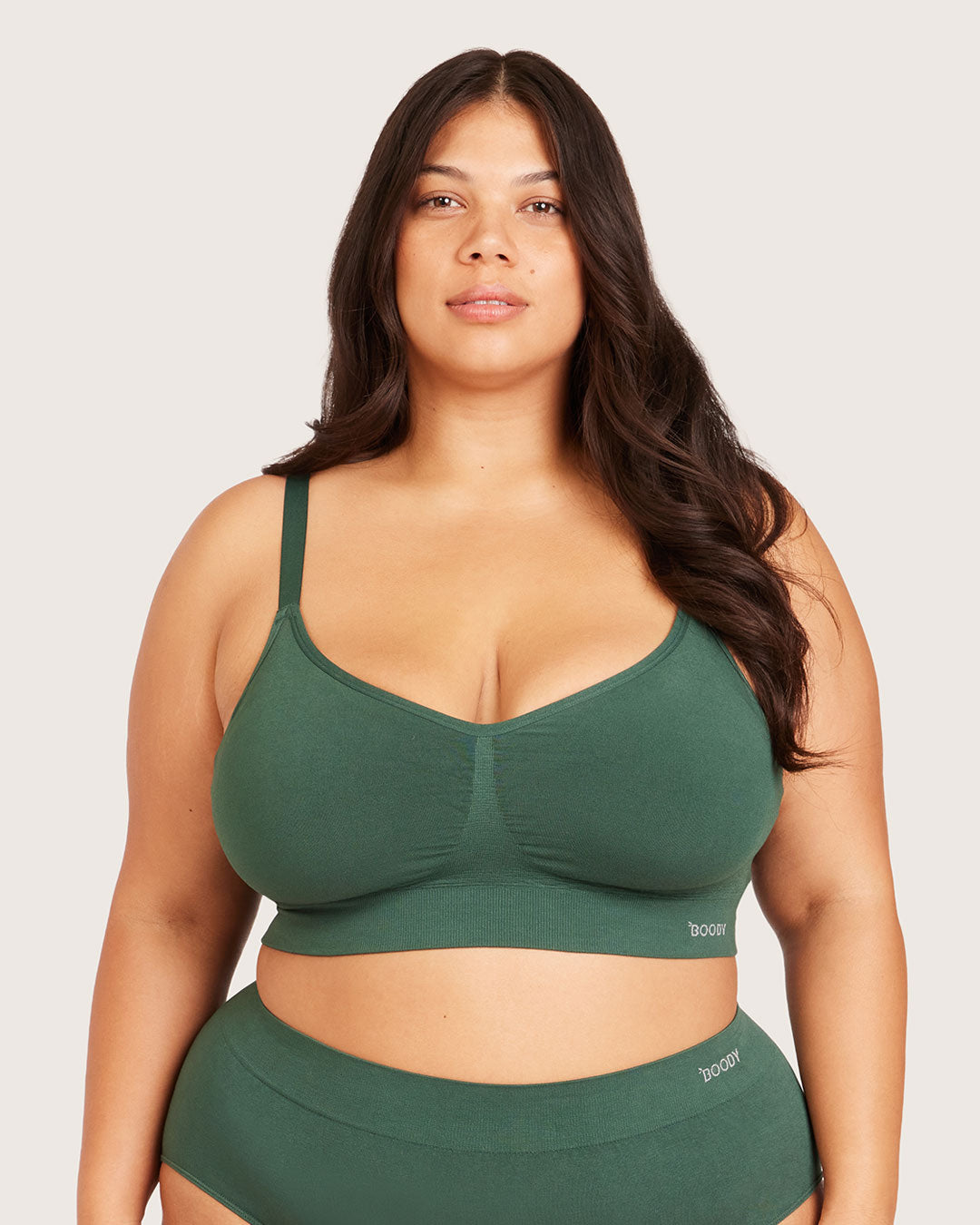 Wireless Full Bust T-Shirt Bra - Emerald Green