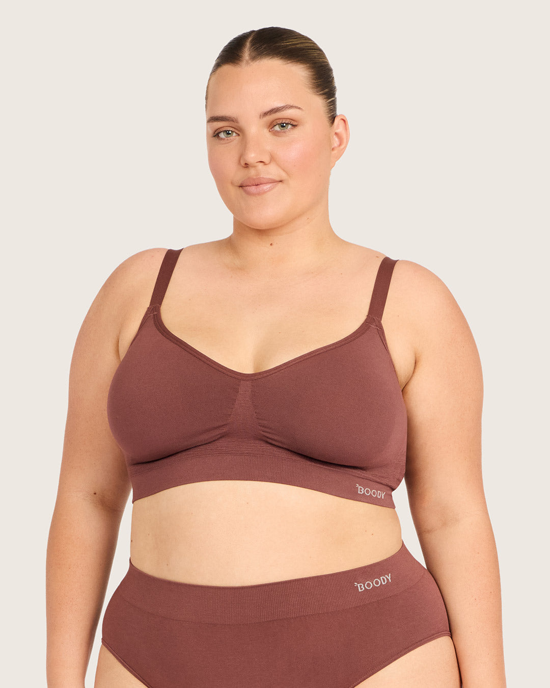 Wireless Full Bust T-Shirt Bra - Espresso
