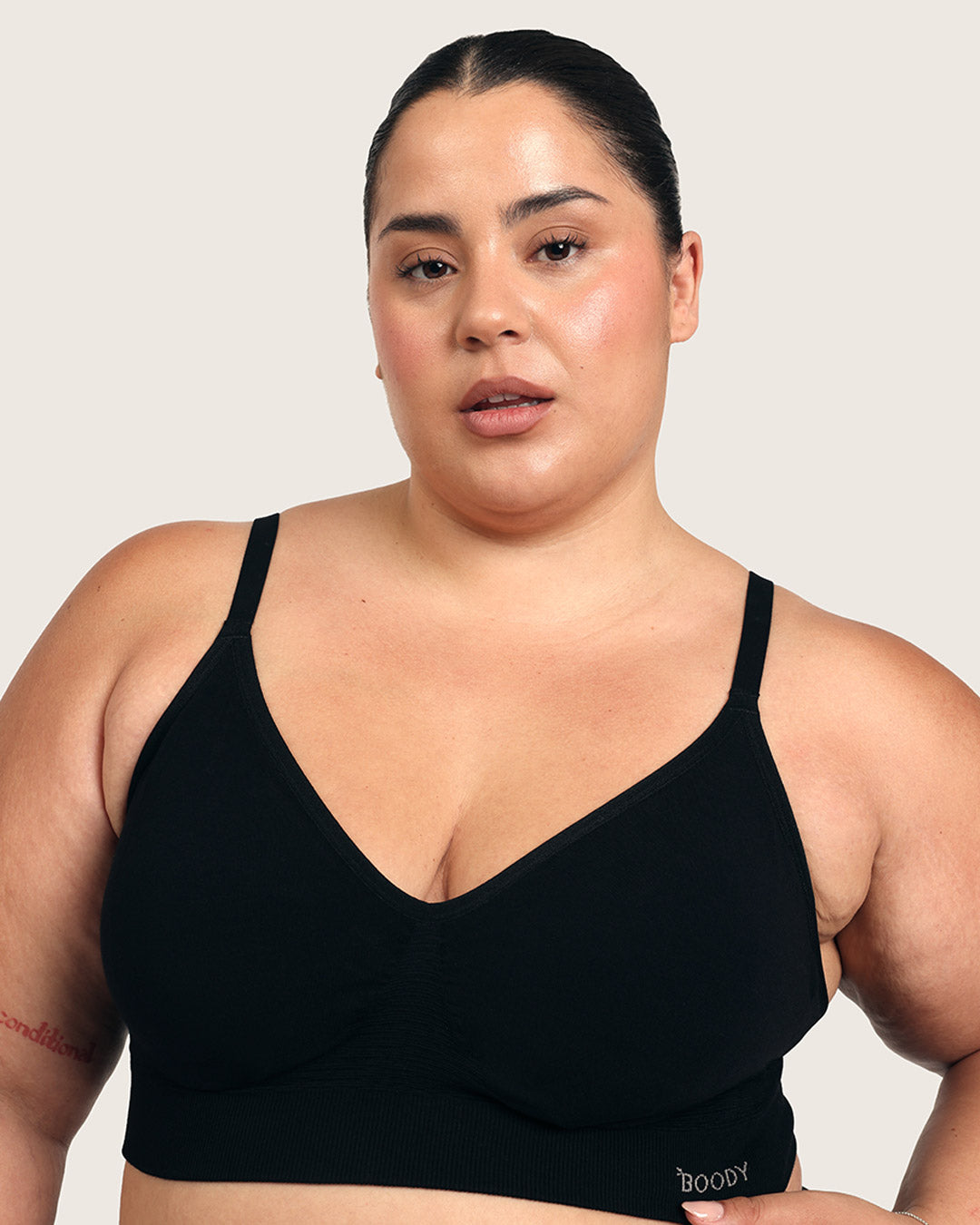 Wireless T-Shirt Bra - Black