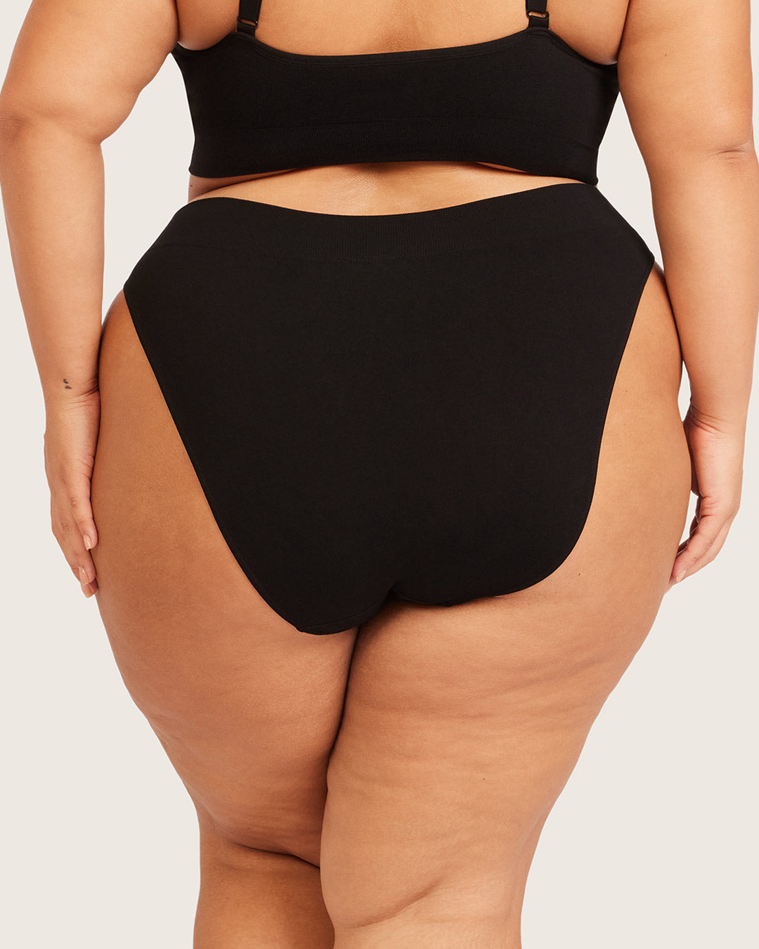 High Cut Full Briefs - Black
