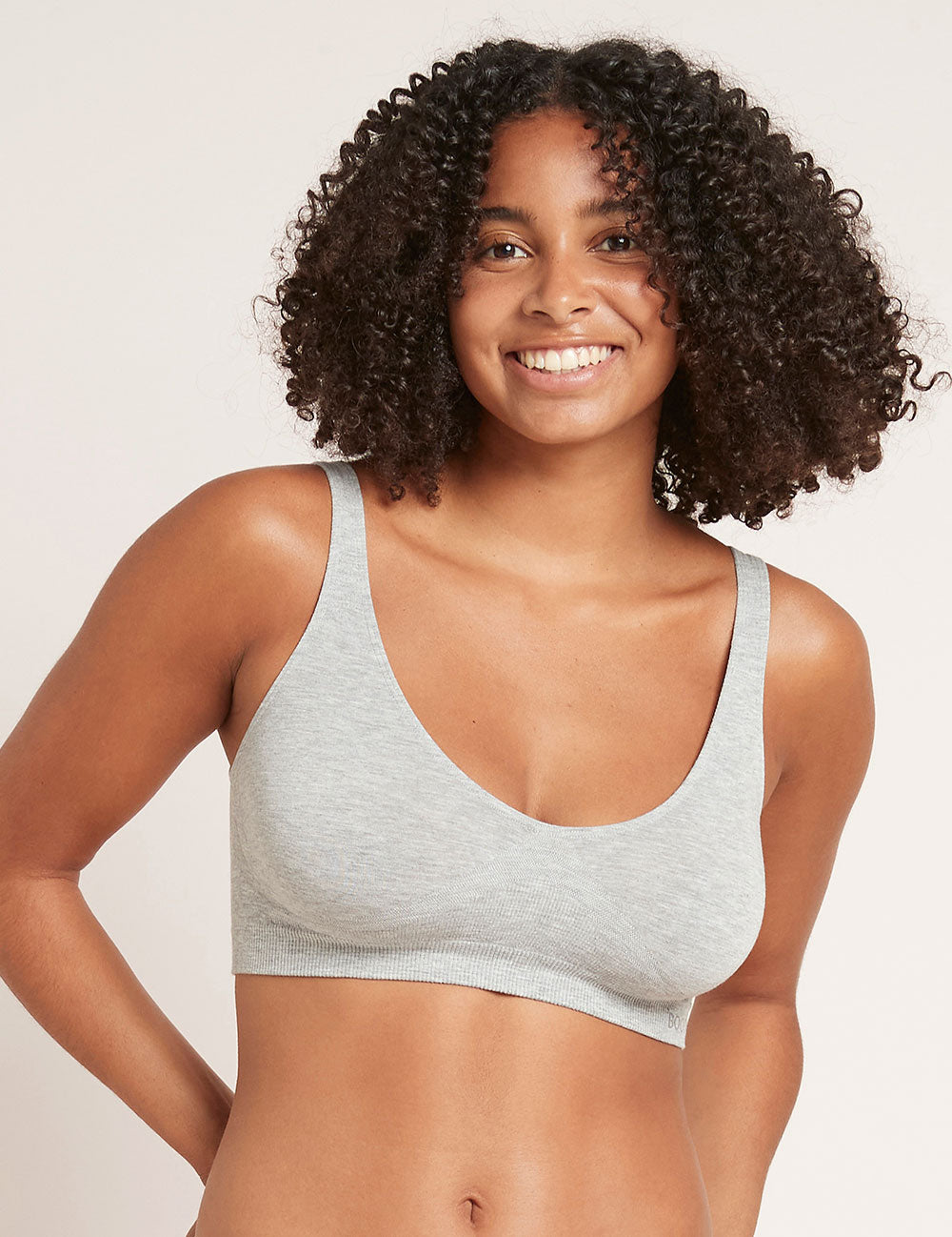 Seamfree Crop Bra - Light Grey Marl