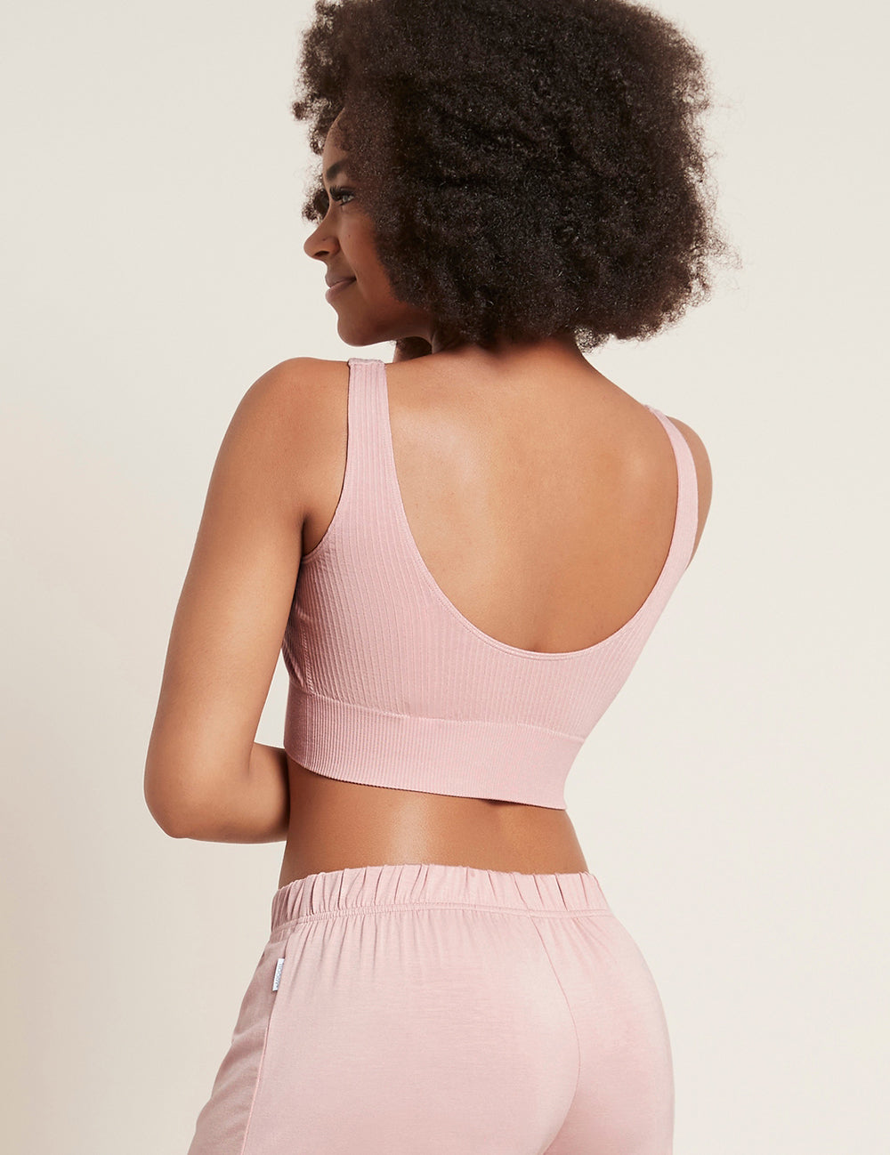 Ribbed Seamfree Crop-Dusty Pink