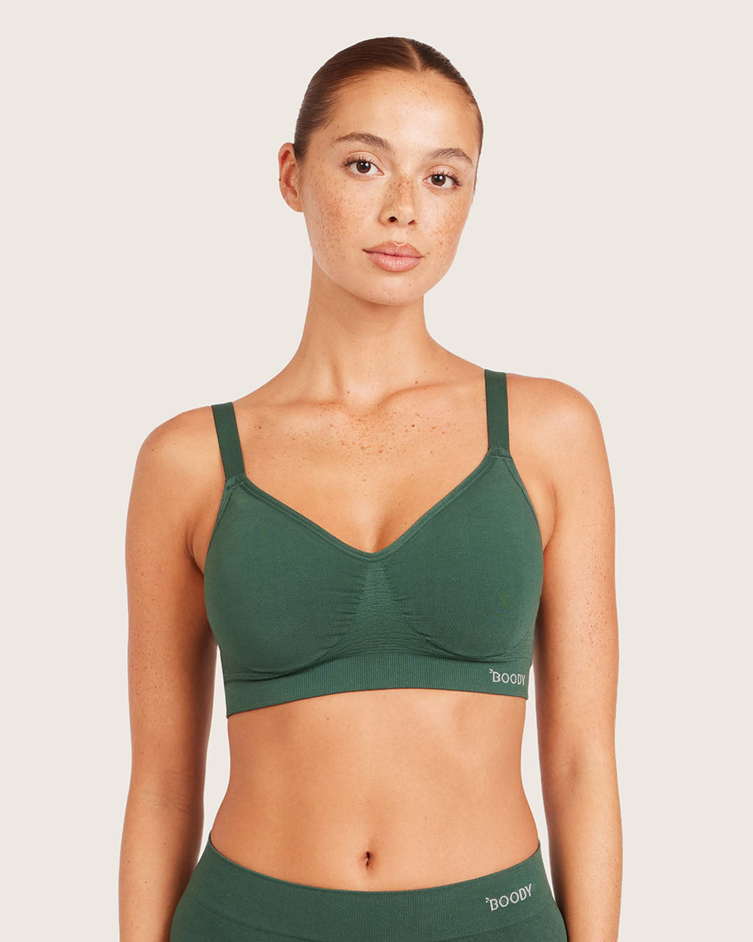 Wireless Full Bust T-Shirt Bra - Emerald Green
