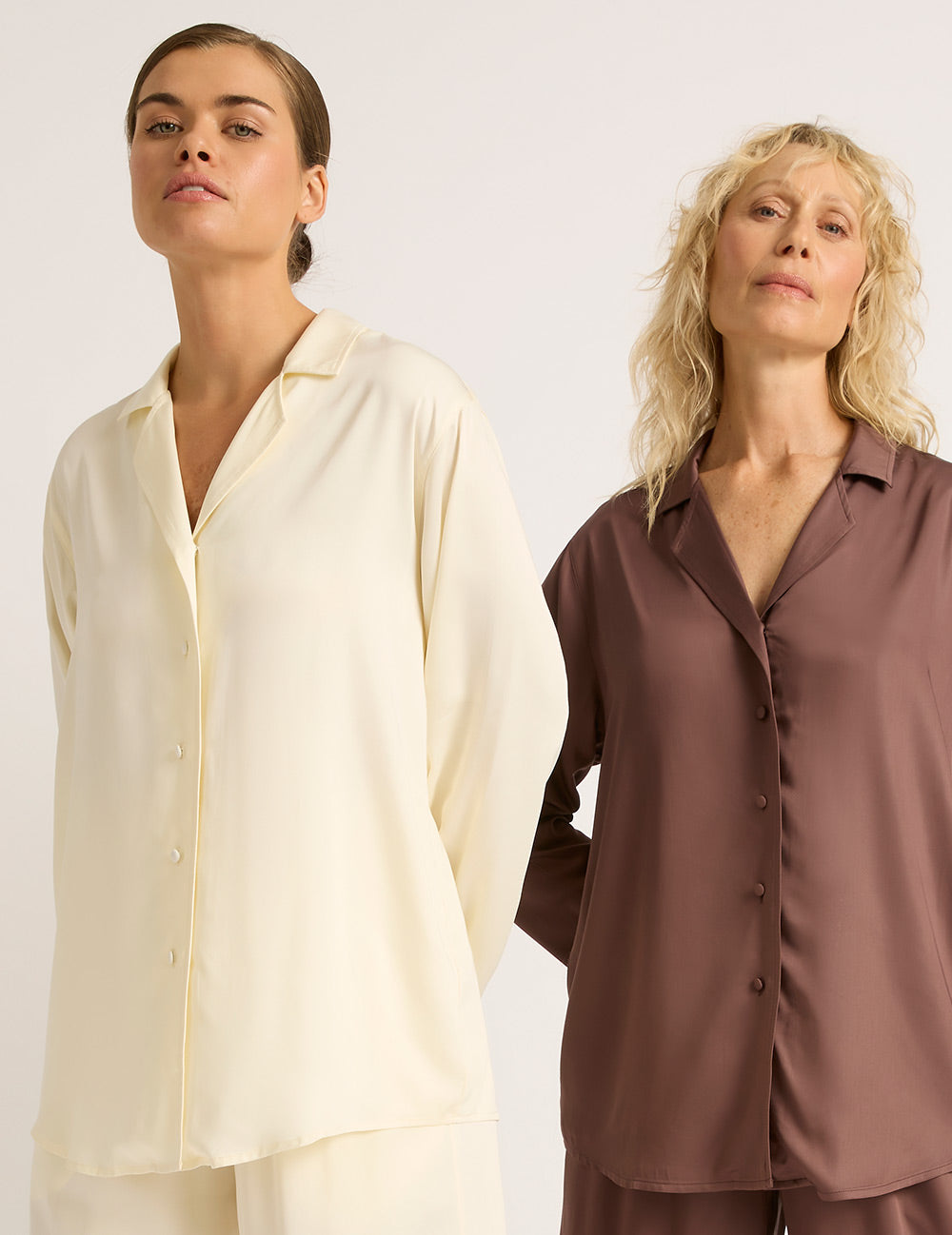 Vegan Silk Long Sleeve Shirt - Garnet