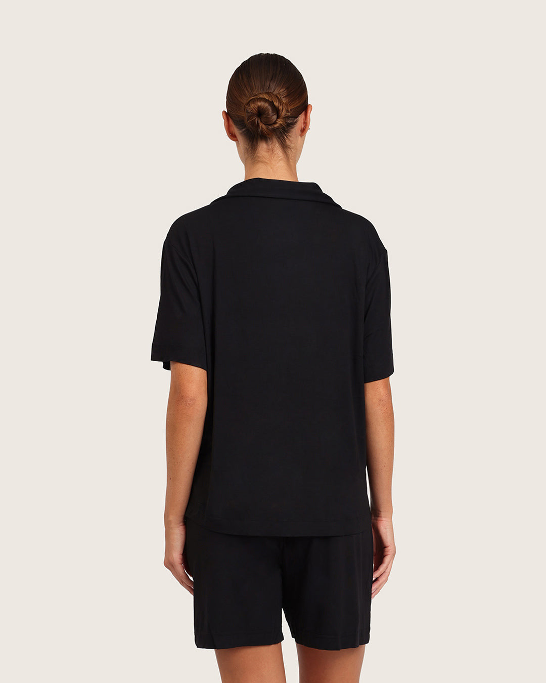 Goodnight Short Sleeve Sleep Shirt - Black