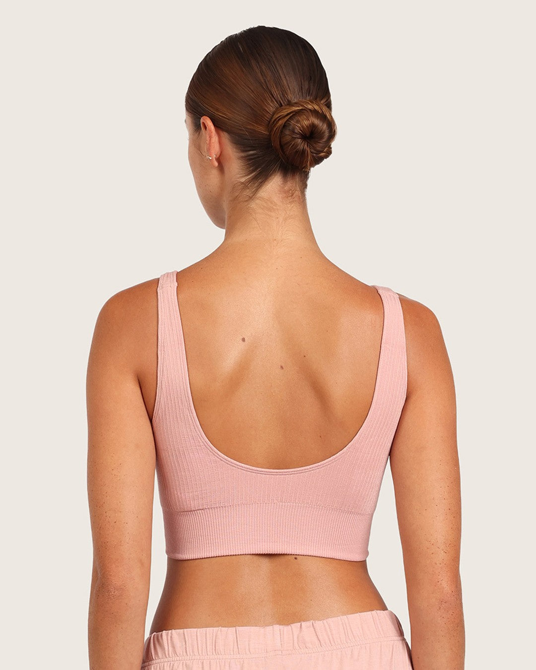 Ribbed Seamfree Crop-Dusty Pink