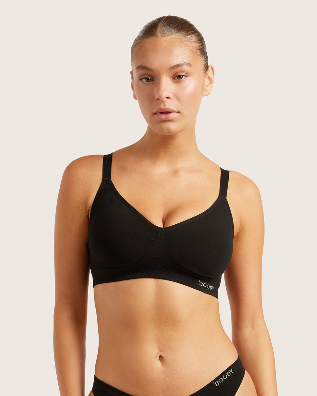 Wireless Full Bust T-Shirt Bra - Black