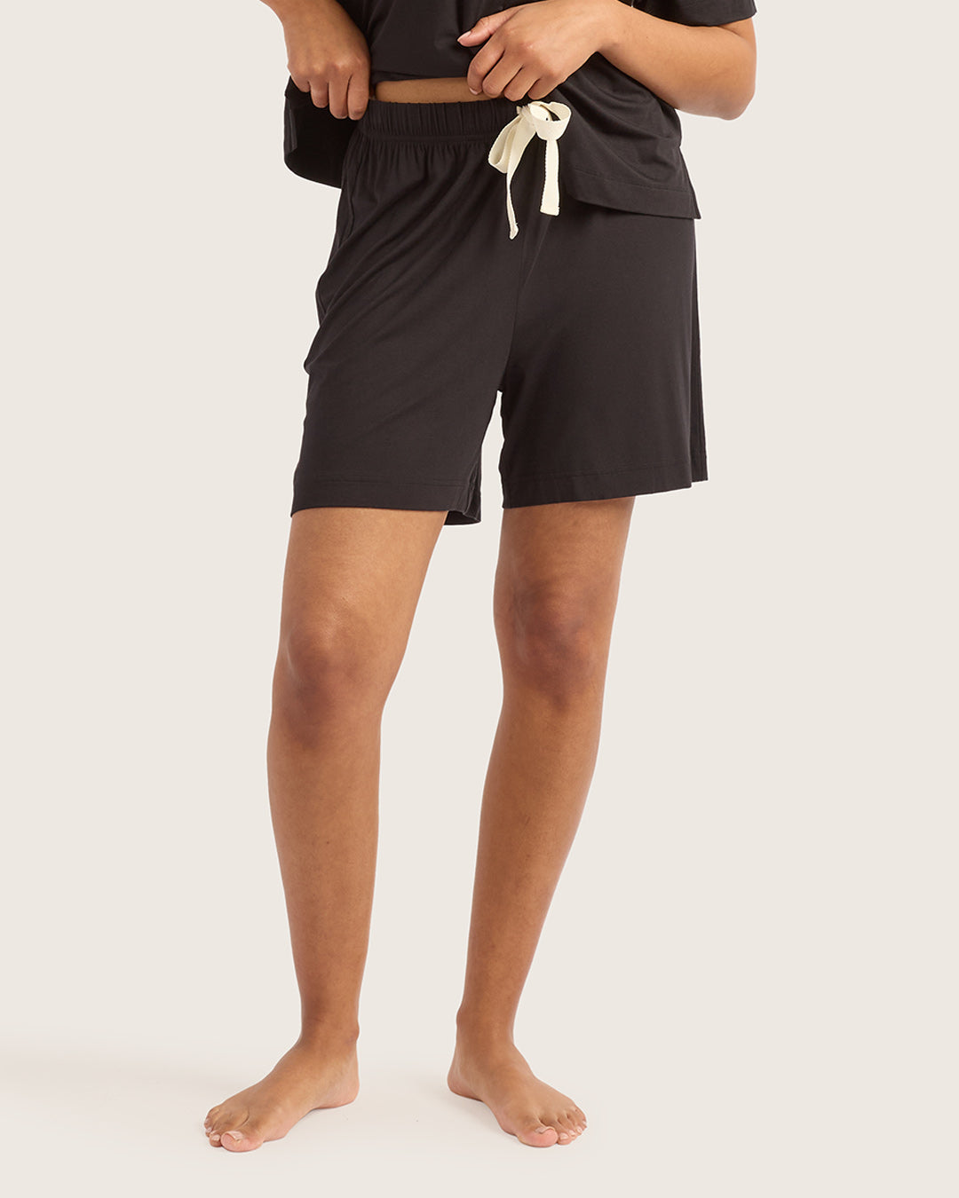 Goodnight Long Sleep Shorts - Black