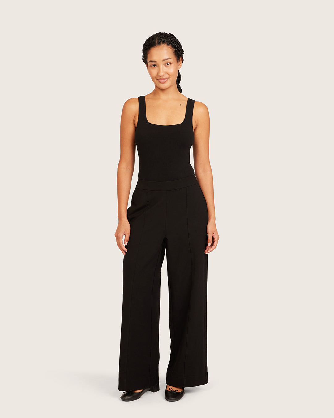 Relaxed Leg Pants - Short - Black