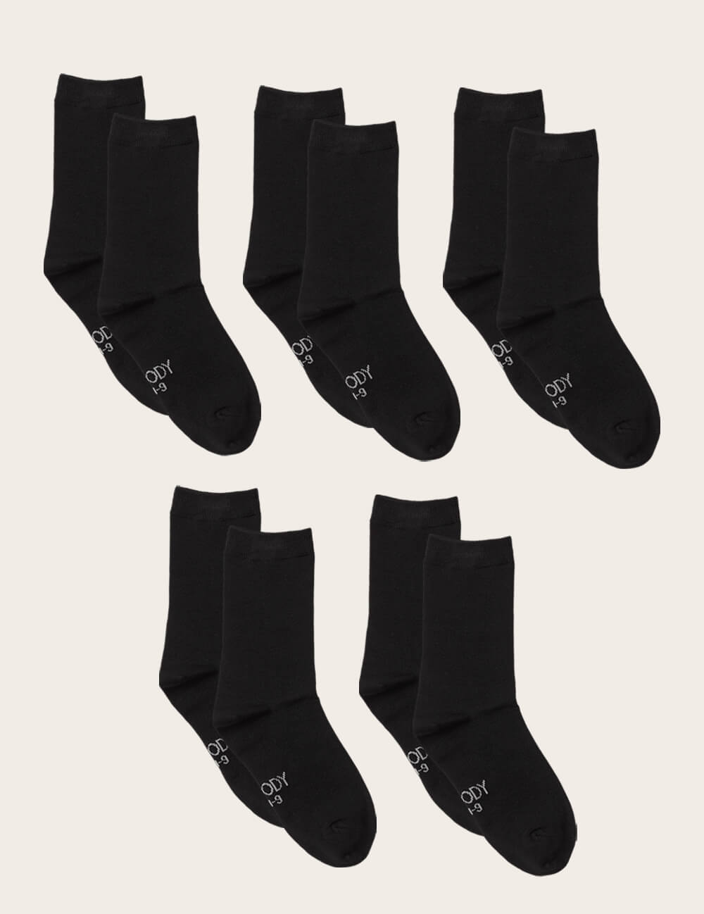 5-Pack Women's Everyday Crew Socks