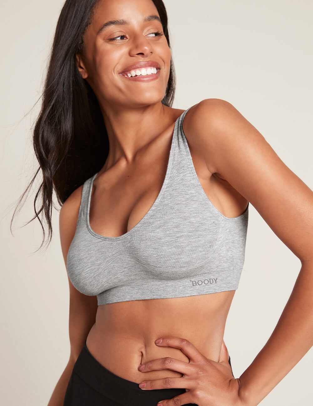 padded crop top bra